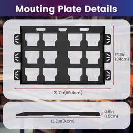 Mounting Plate Compatible with Milwaukee Packout Toolboxes, 48-22-8486 for Milwaukee Mounting Plate, Full Metal Powder Coated Packout Mounting Plate, Tool Storage Organizer System (2 Full Width)