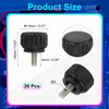 sourcing map 20 Pcs Threaded Knurled Thumbscrew, M3 x 6mm