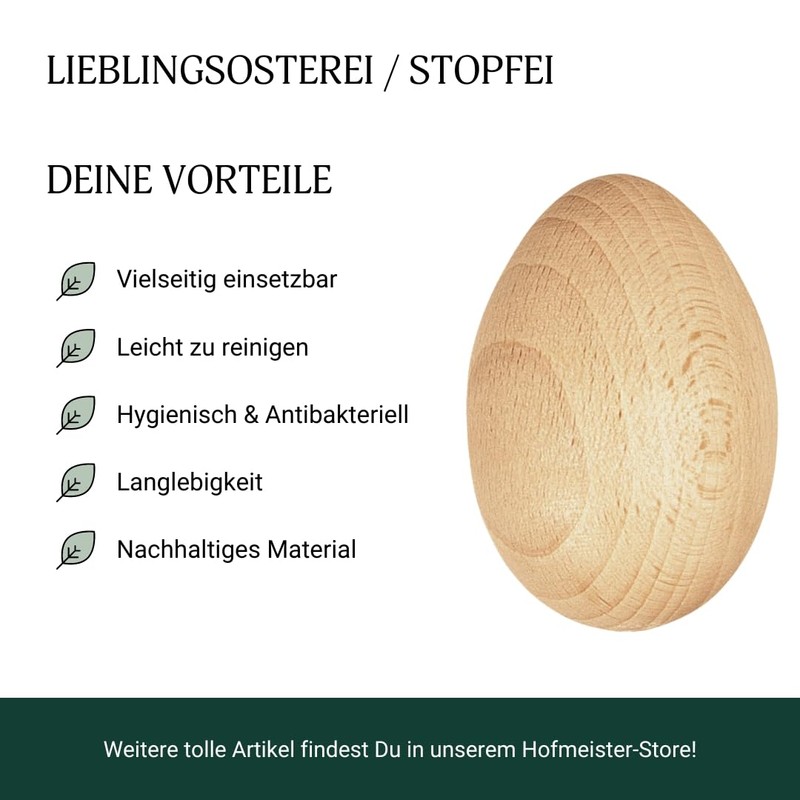 Holzei / Darning Egg / Nähei / Nähhelfer made from