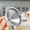 Kitchen Funnels 13cm Stainless Steel Funnel Set with Handle Filter