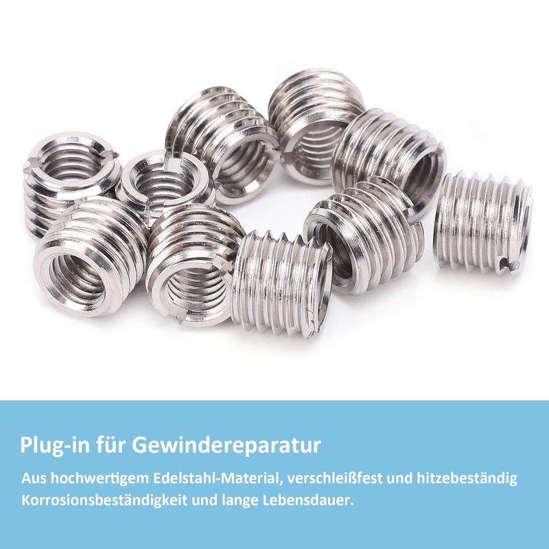 Pack of 10 Thread Insert M6 to M8 x 12