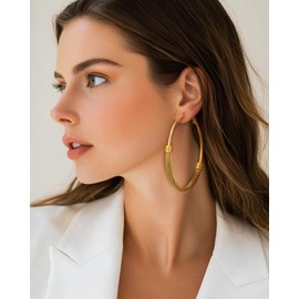 Gold Earrings for Women Chic Gold Jewellery Earings Chunky Gold Earrings women Gold Hoops Earings Jewelry