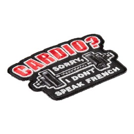 PatchStop Weights Barbell Workout Iron On Patches for Clothing Jeans - 3x2.25in Small DIY Sew On Patch for Jackets Bags - Embroidered Decorative Active Living Patches