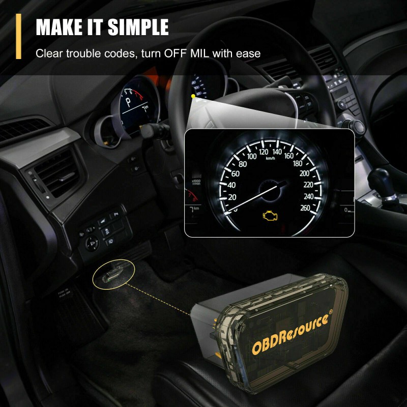 OBDResource Auto Car Code Clearer Turn-Off Check Engine Light Erase