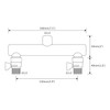 HAOXIN Double Outlet Shower Manifold with Shut Off Valve,Suitable for