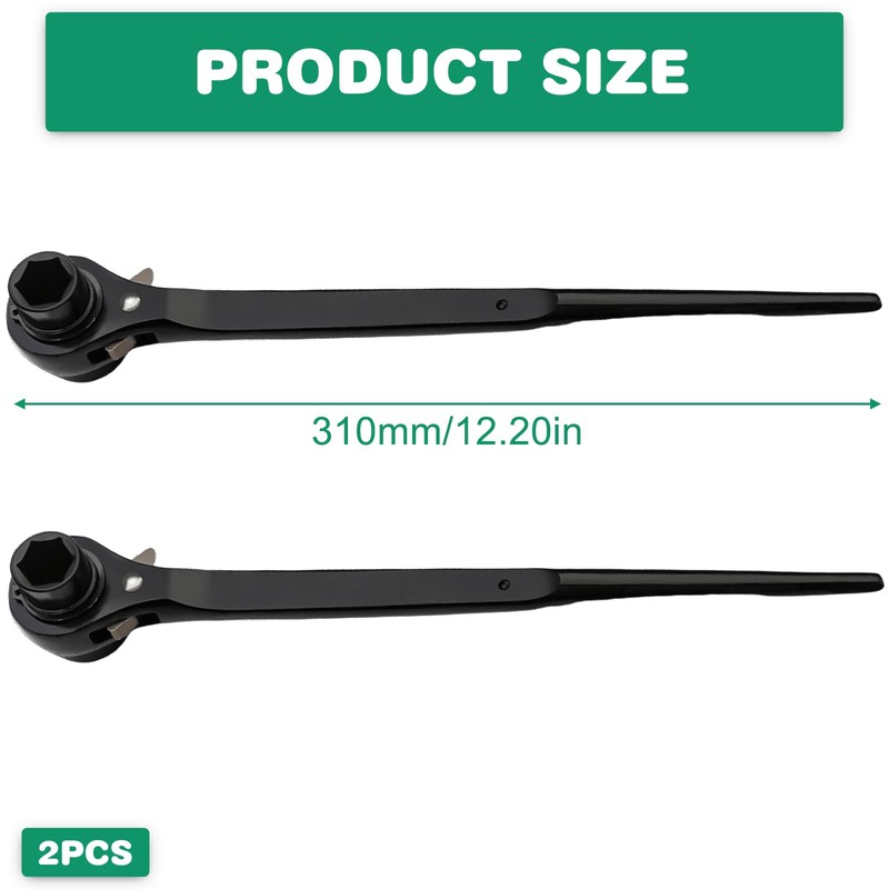 BAIFULAI Scaffolding Ratchet, 19/22 mm Scaffolding Wrench, Scaffolding Ratchet Right
