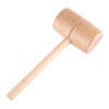 Wooden Mallet Round Head Lightweight Solid Beech Wood Hammer for