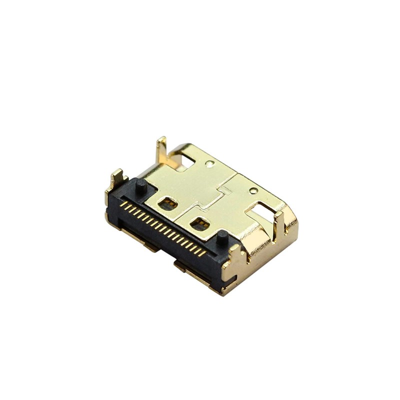 Teansic 10Pcs Mini HDMI Female Gold Plated 19 Pin Repair