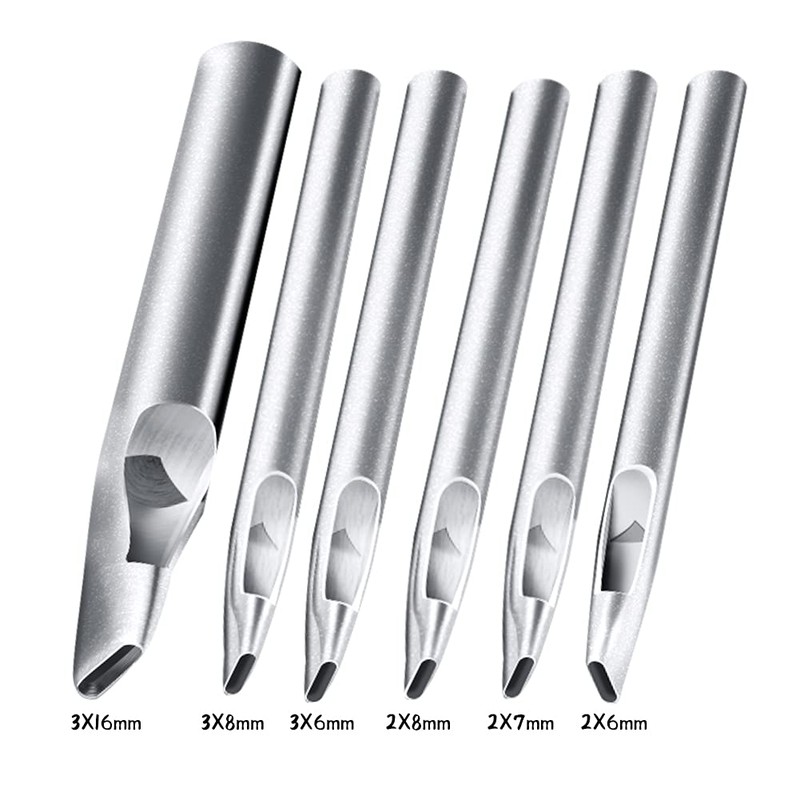 6 Pcs Oval Leather Punch Tools, Oval Leather Punch Set,