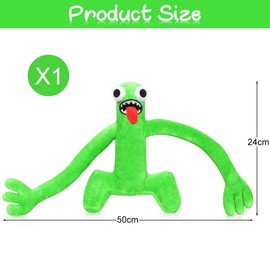 Plush Toy Rainbow Monster Green, Horror Game Cuddly Toy Plush, Stuffed Toy Rainbow Plush Doll Gift for Children Adults