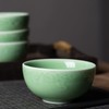 Seres Celadon Jade Green Porcelain Bowl embossed with Lucky Cloud,3