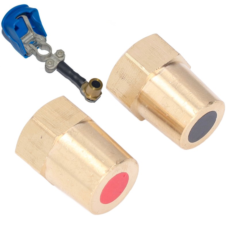 2pcs Battery Connector Revise M8 Brass Good Electrical Conductivity Pile