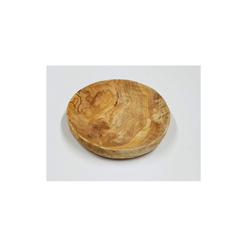 5" Hand Carved Olive Wood Round Serving Plate Bowl by