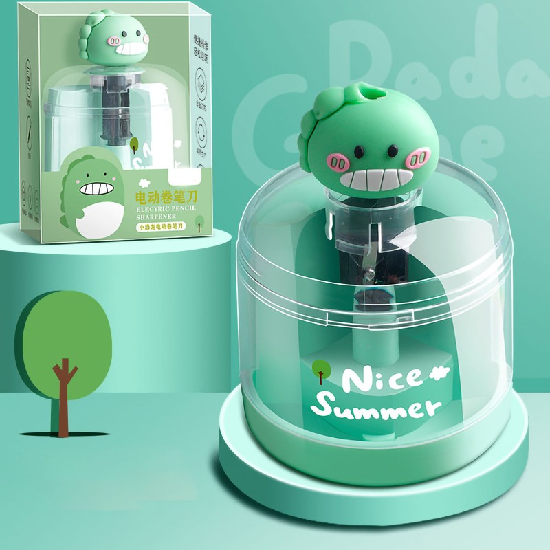 Electric Pencil Sharpener Full Automatic Cute Animal Style Nonslip Pads