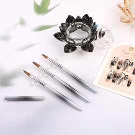 Heemeei Kolinsky Acrylic Nail Brush - Size 12, Nail Art Brush for Professional Manicure DIY Home Salon (12#)