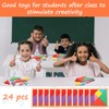 Syhood 24 Pieces Tangrams Puzzles for Students Party Favors Wooden