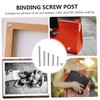 Operitacx 50 Sets Screw Posts Binding Screws for Scrapbook Leather