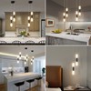 LIANGMH 2-Light Modern Kitchen Island Dimmable LED Modern Black Gold