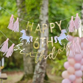 Ginger Ray Eco-Friendly Customisable Princess Happy Birthday Party Bunting Decoration