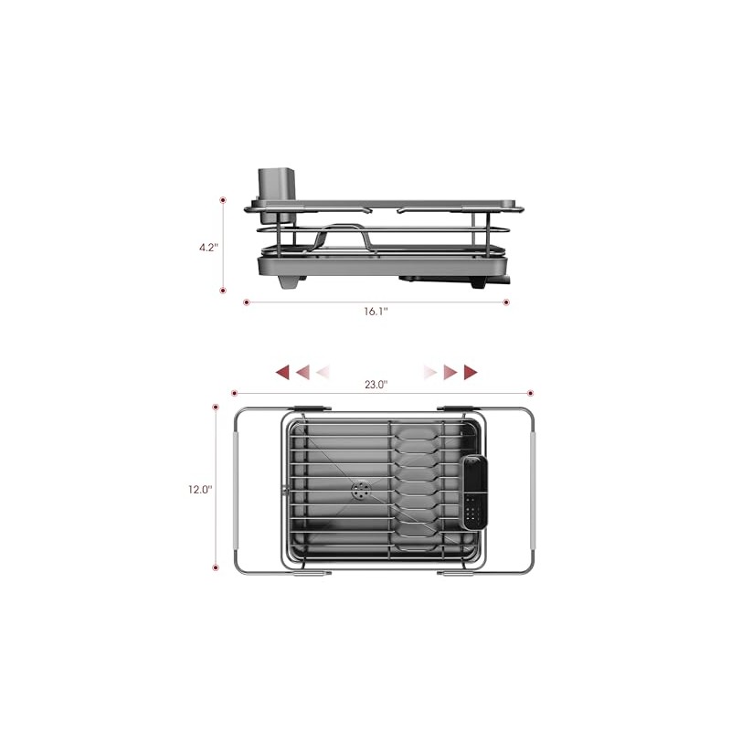Sakugi Dish Drying Rack in Sink- Expandable Dish Rack Used