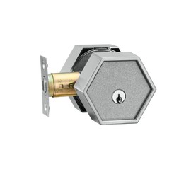 Berlin Modisch Zero Gravity Metro Series Single Cylinder Deadbolt Lock for Front Door Entrance Modern High Security Heavy Duty – Satin Nickel Finish