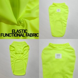 D Doggy Star Dachshund Clothes for Dogs Mini and Adults Neon T Shirts (L,Neon Yellow)