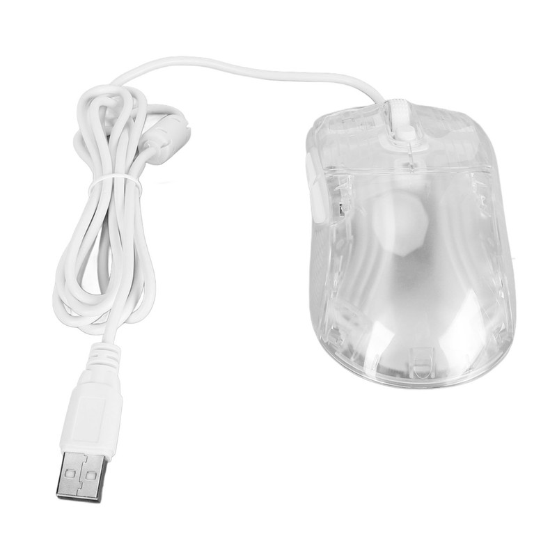 Gaming Mouse Transparent Wired Mechanical Mouse 6 DPI Adjustable RGB