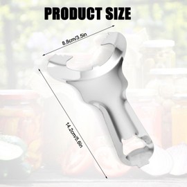 4pcs Mason Jar Opener, Multifunctional Jar Lid Opener Manual Handheld Top Remover Stainless Steel Bottle Opening Tool for Canning Lids, No Lid Dents or Damage