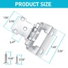 24 Pack 12 Pairs Brushed Nickel Self Closing Cabinet Hinges