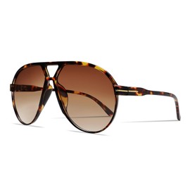 GUVIVI Retro Aviator Sunglasses for Women Men Oversized Classic 70s Vintage Trendy Square Aviators Tortoise Sun Glasses