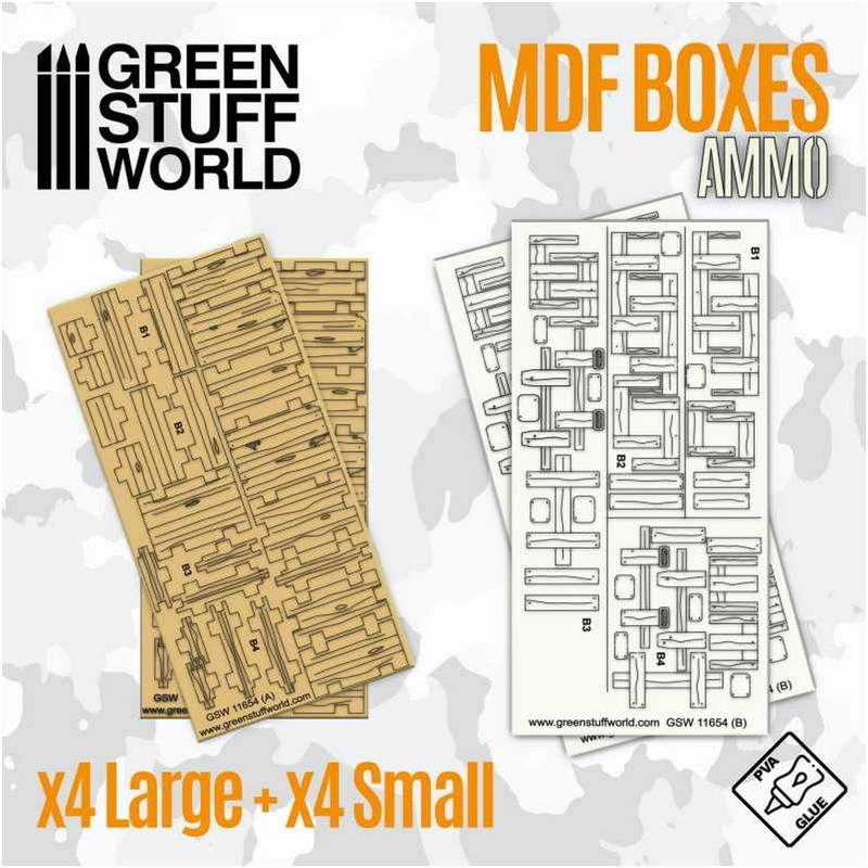 Green Stuff World For Models & Miniatures Rectangular MDF Boxes
