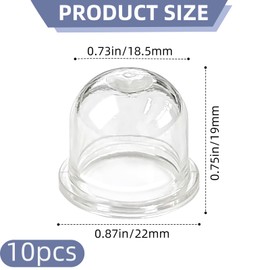 10 Pack Carburetor Primer Bulb for Stihl Primer Bulb FS55 FS55R FS56RC FS70 FS80R FS85 FS90 FS90R FS91 FS91R FS110 FS111 FS130R FS40C FS45 BG55 BG56C BG65 BG75 BG85 BG86 0057003 0057004 String Trimmer