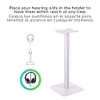 Lenfech boldR Soporte Blanco con Plateado para Audífonos/Base Universal de