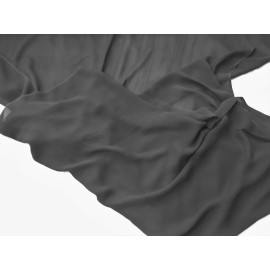 Chocolate Brown Stretch Silk Georgette fabric 1 linear yard BTY 43 1/2" wide