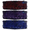 Wired 3 Color Backlit Gaming Crack Bilingual Keyboard with Multimedia