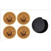 Navy Emblem Drink Coasters Set of 4 with Holder Laser