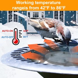 500W Chicken Water Heater w/Thermostat, Aluminum Cast Bird Bath Heater & Pond Deicer, Winter Trough Heater for Poultry, Horses, Cows