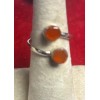 Natural Creations Carnelian thumb ring sterling silver size 7