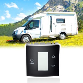 BOVZOR RV Single Zone Smart Thermostat with Blue Backlight LCD, Universal 3-Wire Wall Control for RV Heating/Cooling Systems, High-Accuracy Temperature Control (Model 3316250) (Black)