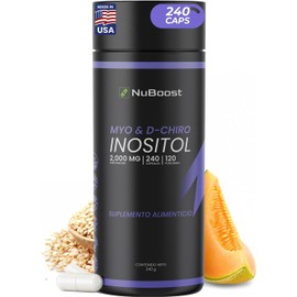 Nuboost Inositol de 240 Cápsulas De 2g - Myo Inositol - Myo Inositol y D-chiro-inositol Mezcla 40 1 - HECHO EN USA