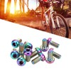 12pcs RISK Bicycle Disc Brake Rotor Bolts M5x10mm T25 Titanium
