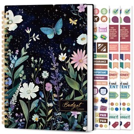 Aesthetic Budget Planner - Monthly Finance Planner with Expense Tracker, Undated Bill Organizer, Budget Notebook to Manage Your Finances, Account Budget Book with Colorful Pattern - Celestial Garden