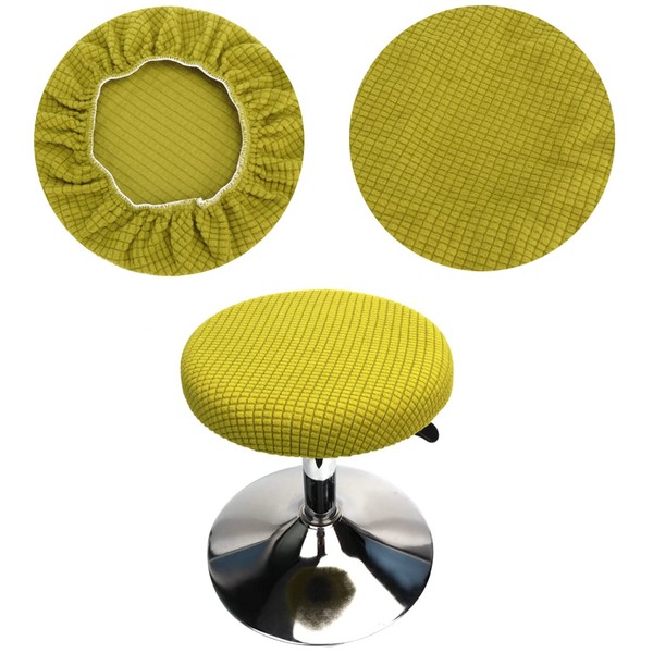 HuaLiSiJi Round Stool Cover Bar Stool Covers Round, Washable Easy