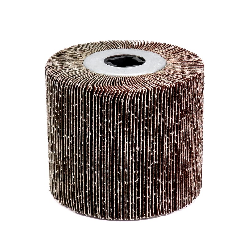 QWORK Flap Sanding Wheel, 2 Pack Wire Drawing Polishing Wheel,