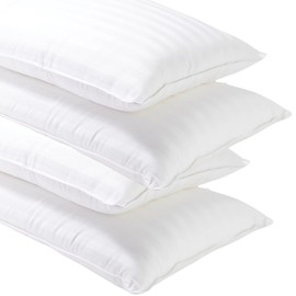 Comfort Mantra Pillows Queen Size 4 Pack - Premium Down Alternative Made in Canada Hotel Pillows - Bed Pillows for Stomach, Back and Side Sleeper - Supportive and Firm Pillows