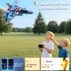 ENJOYFLY Foam Remote Control Airplane, LED Fighter Jet with 360°
