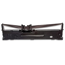 vhbw Ink Ribbon Label Tape Compatible with Epson LQ 630, LQ 630 S, LQ 630 Series, LQ 630K, LQ 635, LQ 635K Dot Matrix Printer, Receipt Printer - Black - Replacement for C13S015307