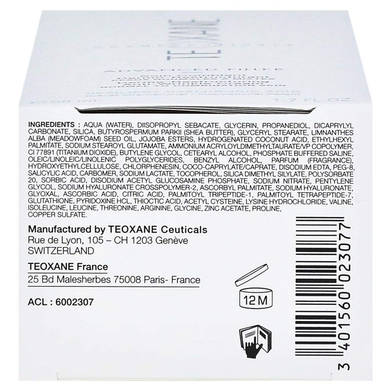 Teoxane Advanced Filler for Normal and Combination Skin Improved Formula