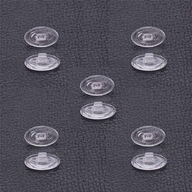 JAMMY 5pairs Oval Card Shaped Nose Pad Transparent Glasses Nose Rest Anti Slip Silicone Nose Pad
