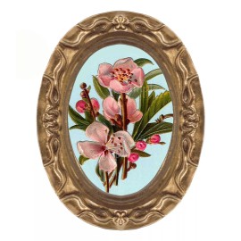 Unbranded Botanical Flowers Floral Miniature Dollhouse Art Picture 8717